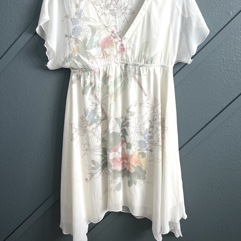 Boho floral knee length dress